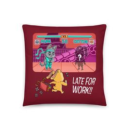 "Late For Work" Throw Pillow