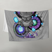"Moon Cat Zodiac" Throw Blanket