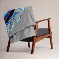 "Moon Cat Zodiac" Throw Blanket