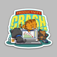 "Productivity Crash" Sticker