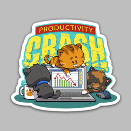 "Productivity Crash" Sticker