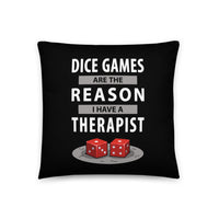 
              "Dice Games Therapist" Throw Pillow - Certifiable Studios
            