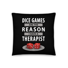 "Dice Games Therapist" Throw Pillow - Certifiable Studios
