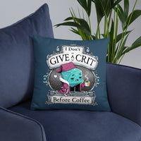 
              "Don't Give A Crit" Throw Pillow - Certifiable Studios
            