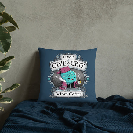 "Don't Give A Crit" Throw Pillow - Certifiable Studios