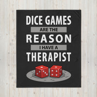 
              "Dice Games Therapist" Throw Blanket - Certifiable Studios
            