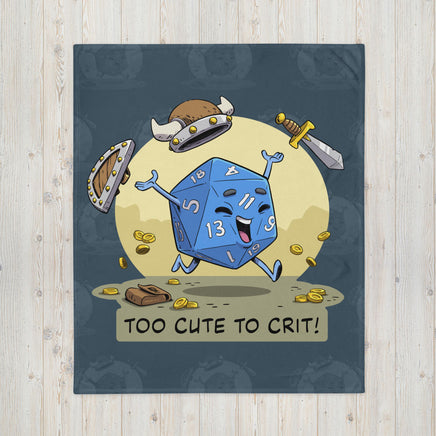 "Too Cute To Crit" Throw Blanket - Certifiable Studios