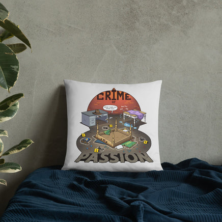 "Crime Of Passion" Throw Pillow - Certifiable Studios