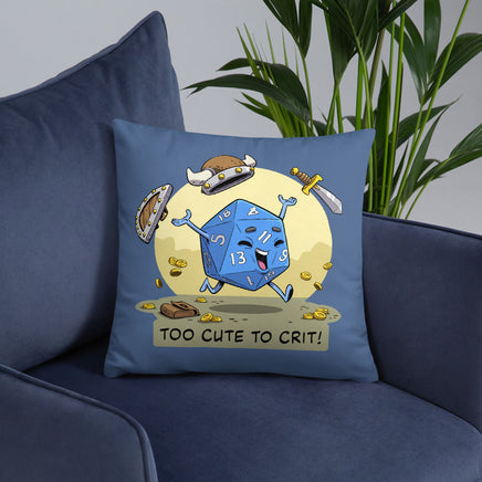 "Too Cute To Crit" Throw Pillow - Certifiable Studios