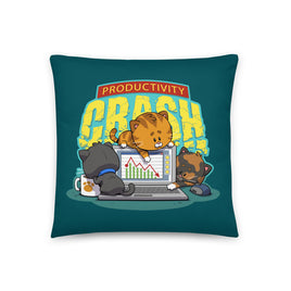 "Productivity Crash" Throw Pillow