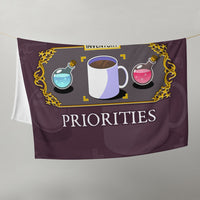 
              "Coffee Priorities" Throw Blanket - Certifiable Studios
            
