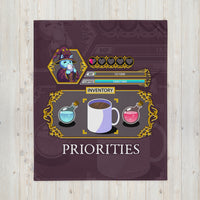 
              "Coffee Priorities" Throw Blanket - Certifiable Studios
            