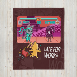 "Late For Work" Throw Blanket