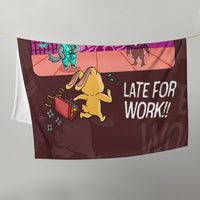 
              "Late For Work" Throw Blanket
            