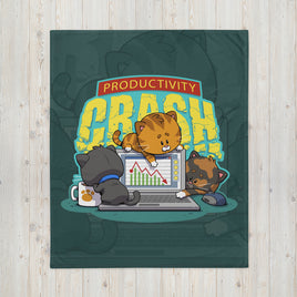 "Productivity Crash" Throw Blanket