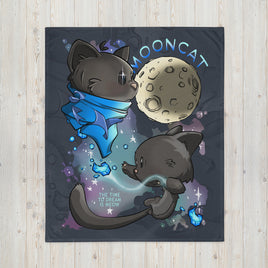 "Moon Cat" Throw Blanket