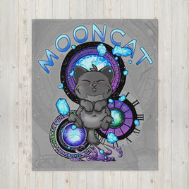 "Moon Cat Zodiac" Throw Blanket